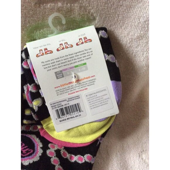 Girl's Art Class White & Pink Emoji Shirts & 3 Mismatched Socks Size L 10/12. C3 - Picture 11 of 11